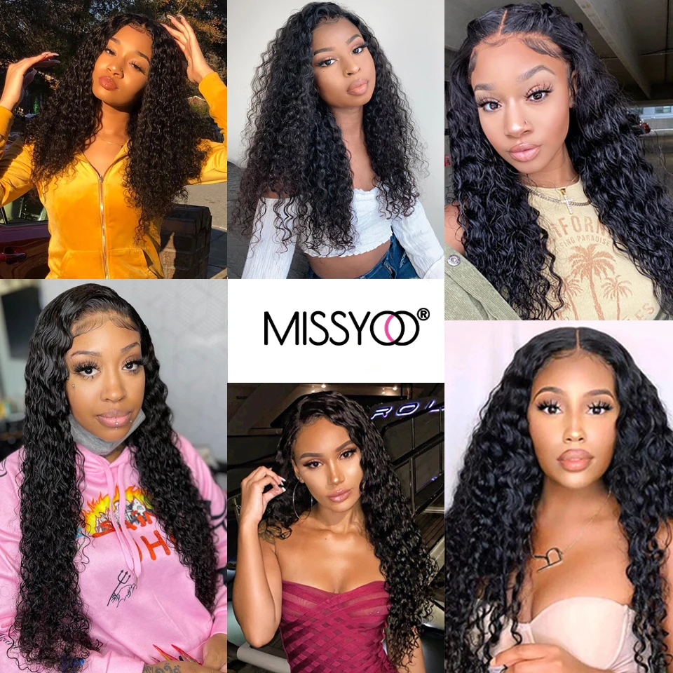 

4x4 Lace Closure Wig Deep Curly Frontal Wigs Brazilian Remy Human Hair Wigs 13x1 T Part Lace Wig With Baby Hair For Black Women