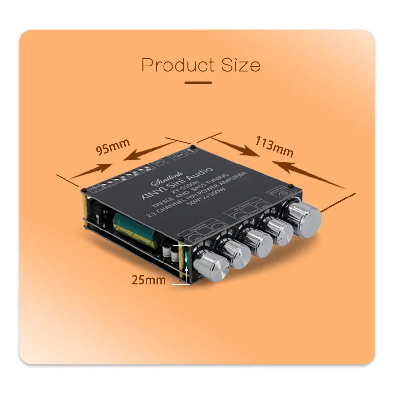 XY-S100H 2 1 канал Bluetooth модуль усилителя мощности звука TPA3116 высокие и низкие басы