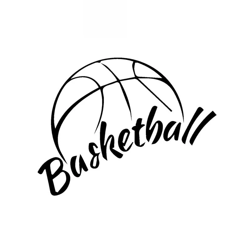 

Car Stickers Fun Playing Basketball Fashion PVC Car Decoration Stickers Creative Waterproof Cover Scratch Black/white, 14cm*11cm