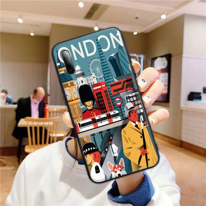 

London bus england telephone Phone Case for Huawei mate 9 10 lite 20x 30 pro nova 5t y5 y7 y9s prime 2018 2019 Coque