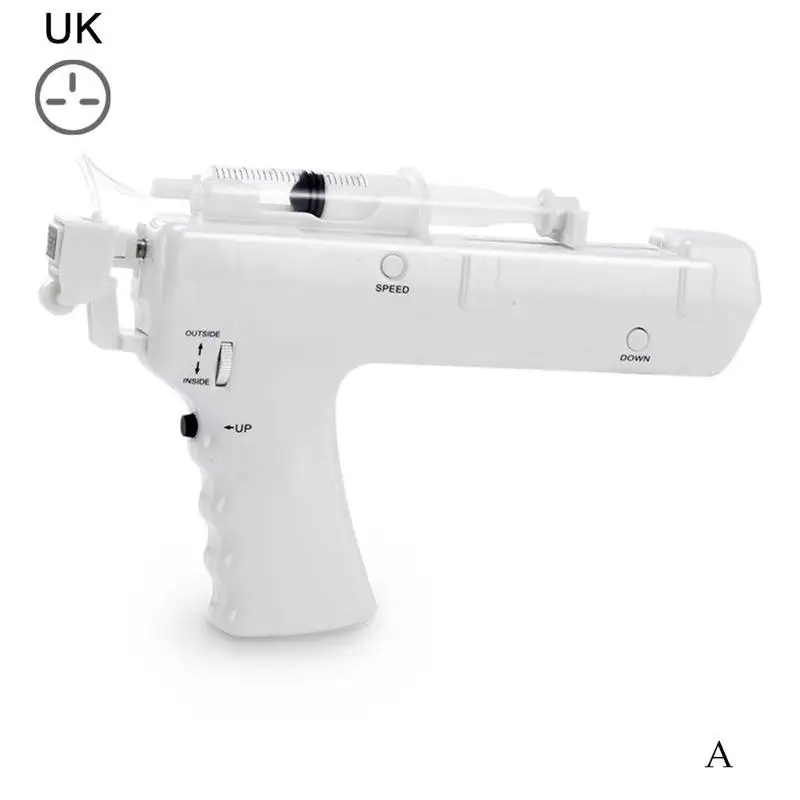 UK plug Пистолет для инъекций воды, инструмент для ухода за кожей лица, мезотерапия, увлажняющий, омоложение, игла для использования - Цвет: UK plug