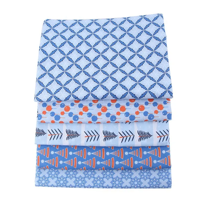 Рождественская хлопчатобумажная ткань в виде снежинки 5 шт. 25 х2 5/50 х50 см 100%