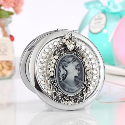 1 шт. компактное карманное Портативное двухстороннее складное зеркало для