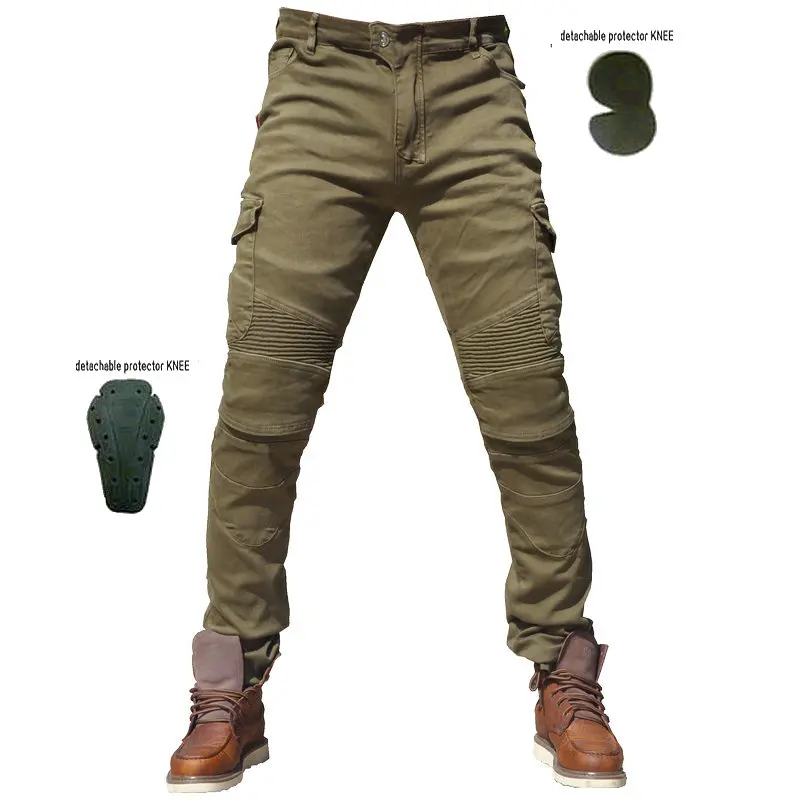 Модель 2019 года, камуфляжные джинсы MOTORPOOL UGB06 для отдыха, мотоцикла, мужские уличные брюки для внедорожников с защитой, мужские наколенники от AliExpress WW