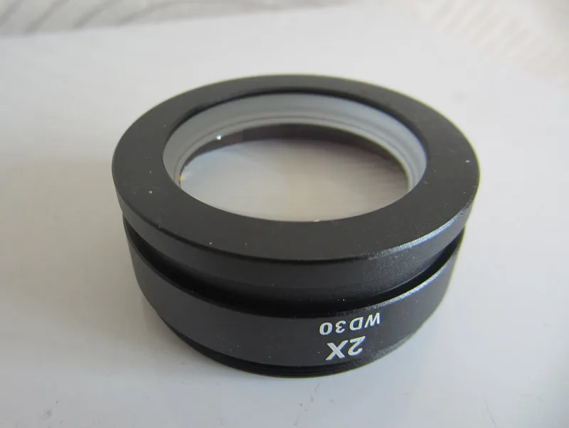 

0.3X 0.7X 0.75X 0.5X 1X 1.5X 2X Aux Barlow Stereo Microscope Accessories AUX Auxiliary Attachment Objective Lens Glass M48*0.75