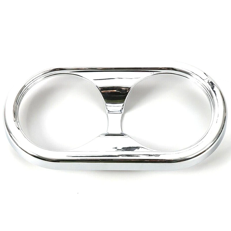 

Car Chrome Front Water Cup Holder Frame Cover Trim Decor for Jeep Wrangler JK 2007+