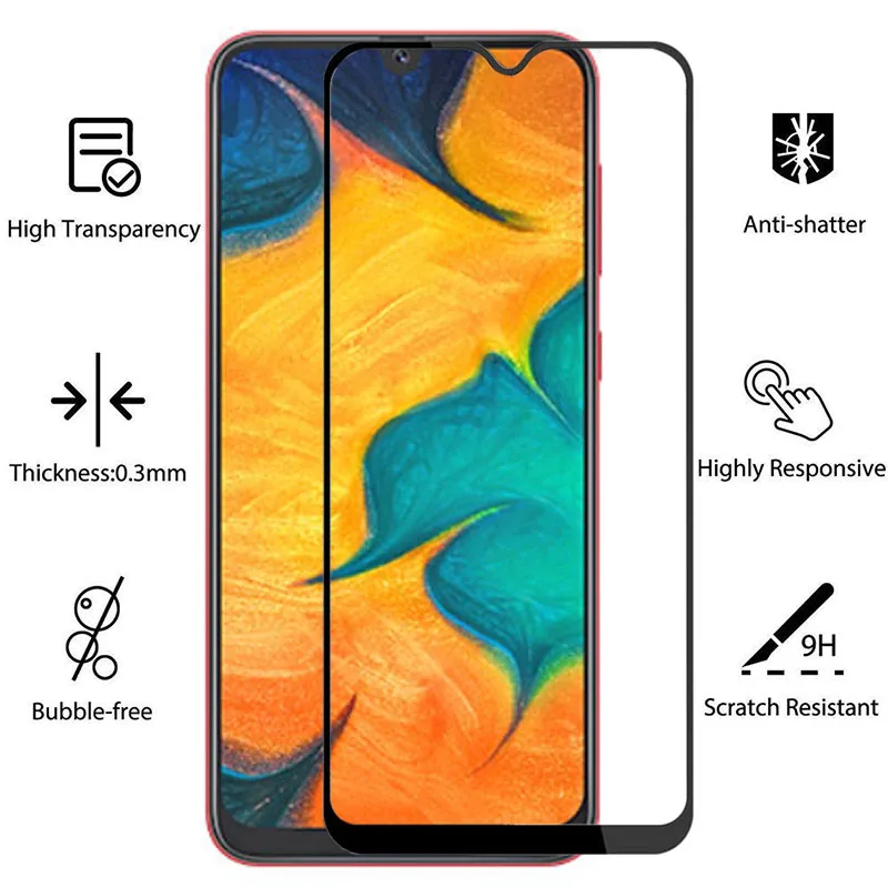 Чехол для samsung galaxy a10 a20 a30 a40 a50 a60 a70 a80 a7 2018 закаленное стекло защитная пленка экрана