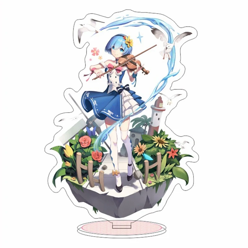 

Anime RE:Zero Acrylic Desk Stand Figures Model Emilia Ram Rem Clear Double Side Printed Figures Activity Desk Decor Ornaments