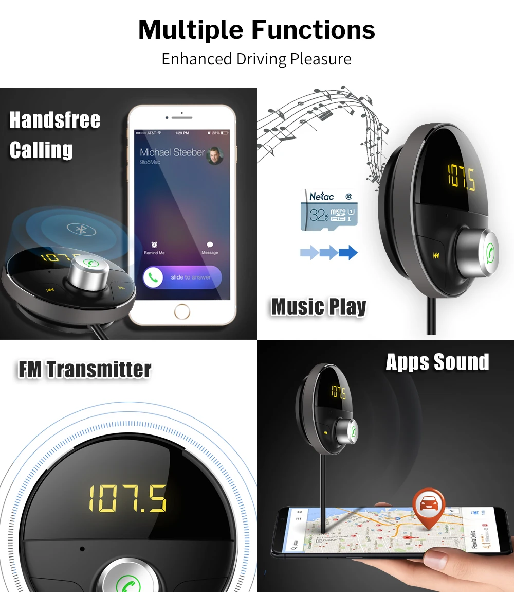 Deelife 3,5 мм разъем AUX Bluetooth 5,0 адаптер для автомобиля MP3-плеер беспроводной Авто Громкая связь USB FM модулятор Handsfree автомобильный комплект