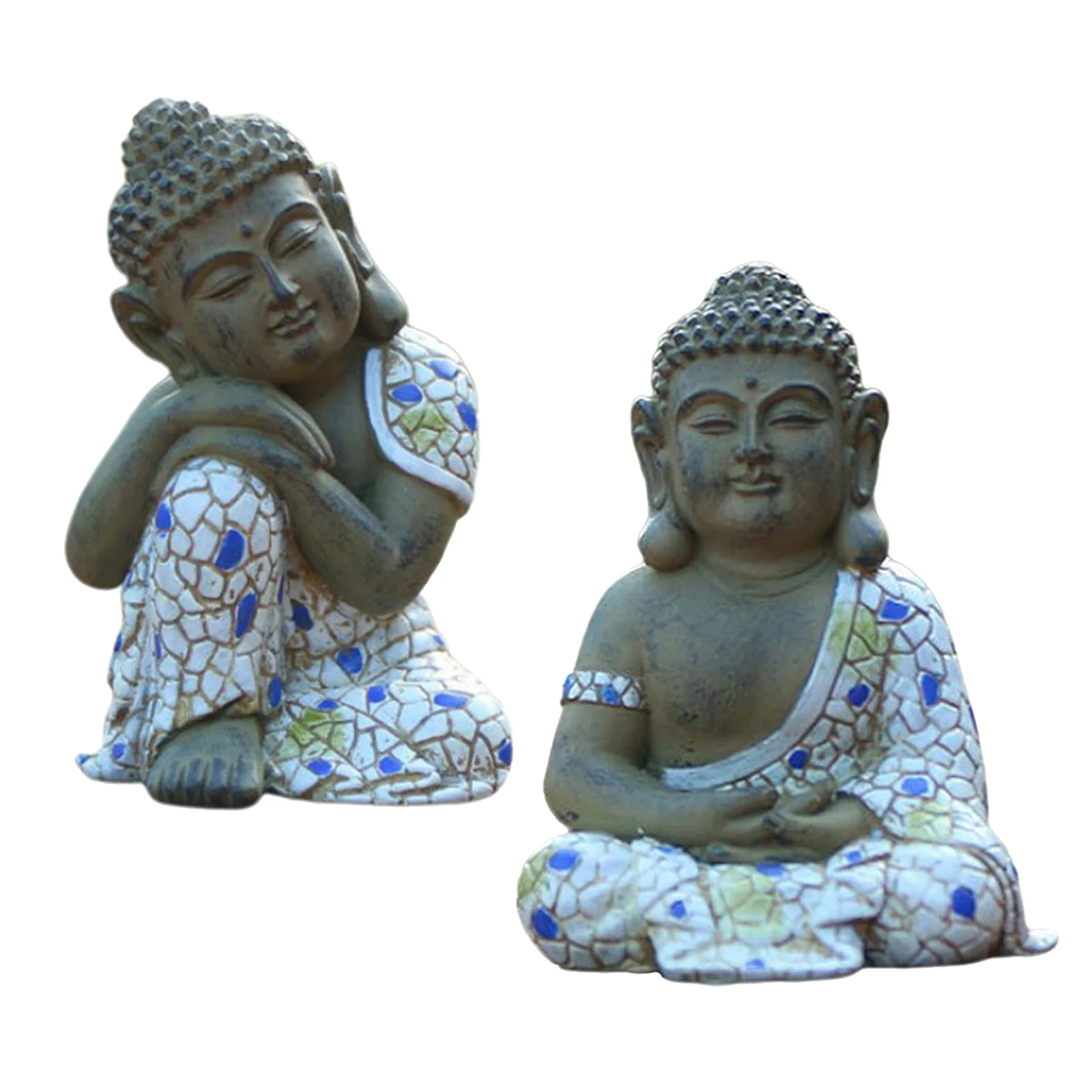 

Meditating Buddha Ornament Zen Statue Decor Porch Yard Indoor Ornaments