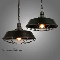 American Loft Pendant Lights Industrial Vintage Iron Pendant Lamp Loft Chanderlier Dining Bar Cafe Pendant Light Decor Luminarie