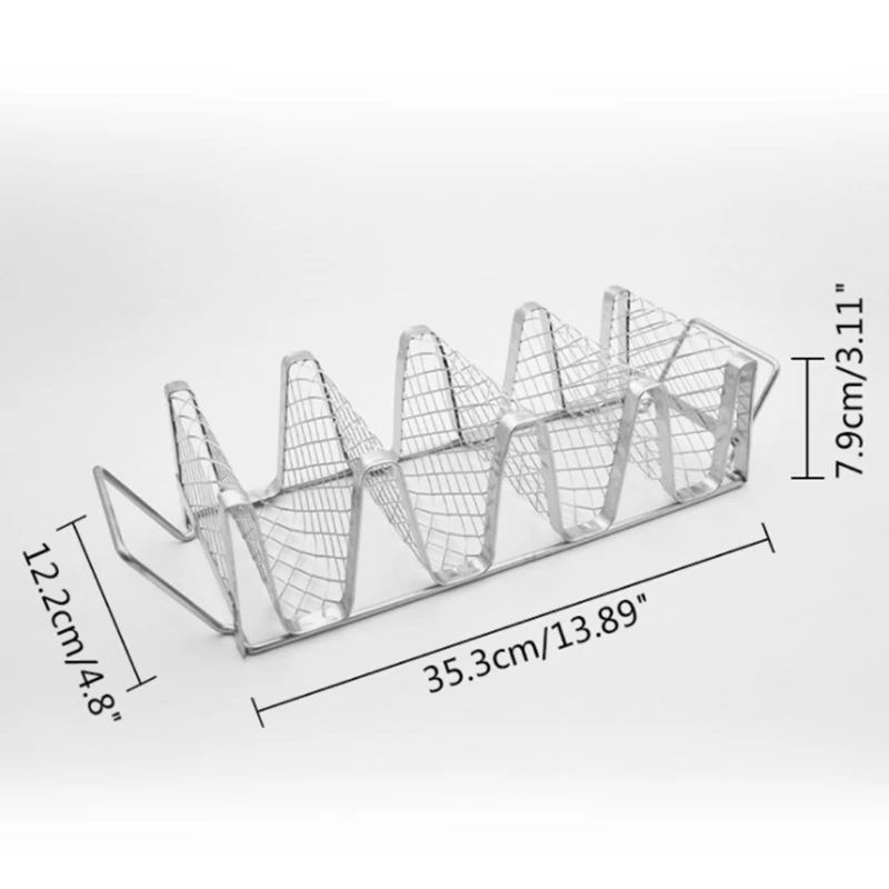 

Подставки для Тако из нержавеющей стали вмещает 4 тарелки, подходят для большинства тарелок, можно мыть в посудомоечной машине и в духовке, ш...