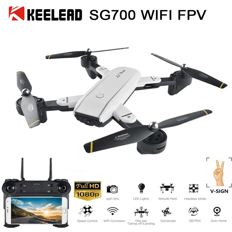 KEELEAD SG700 WiFi FPV RC Дрон 1080P 2MP HD Двойная камера дроны Квадрокоптер складной