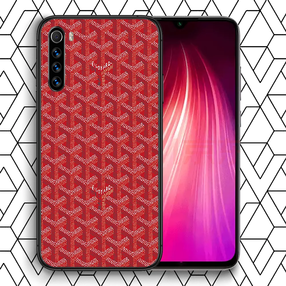 

Goyard Design Phone Case For Xiaomi Redmi Note 7 8 8T 9 9S 4X 7 7A 9A K30 Pro Ultra black Waterproof Luxury Back Soft Prime Tpu