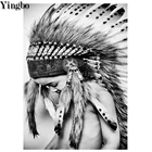 5D алмазная картина Индийская Девушка перо Алмазная вышивка полная дрель квадратная круглая Diy Алмазная мозаика набор крестиков Декор Новый