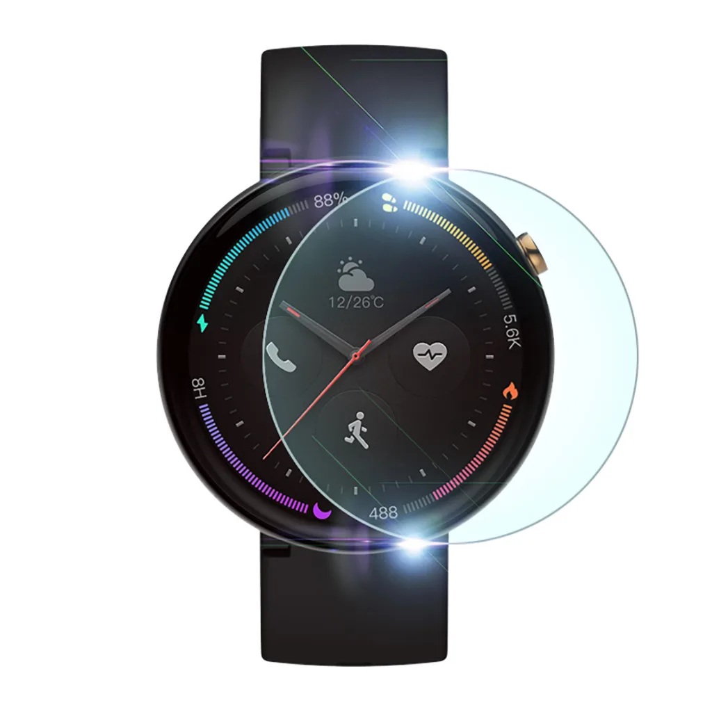 5 упаковок Взрывозащищенная защитная пленка из ТПУ для смарт-часов Amazfit A1807