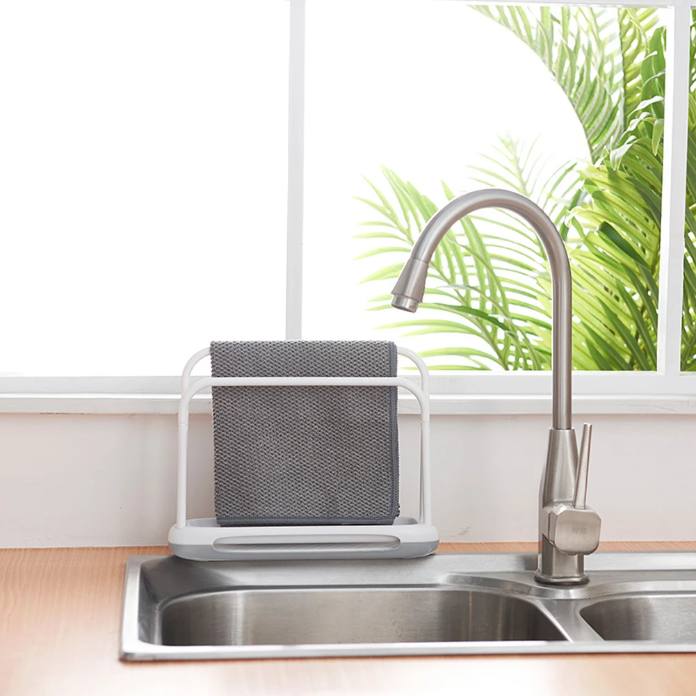 

Bath With Diatom Mud To Receive Non-perforated Towel Rack Double Pole Cloth Rack Kitchen Dishwashing Cloth Drying Rack