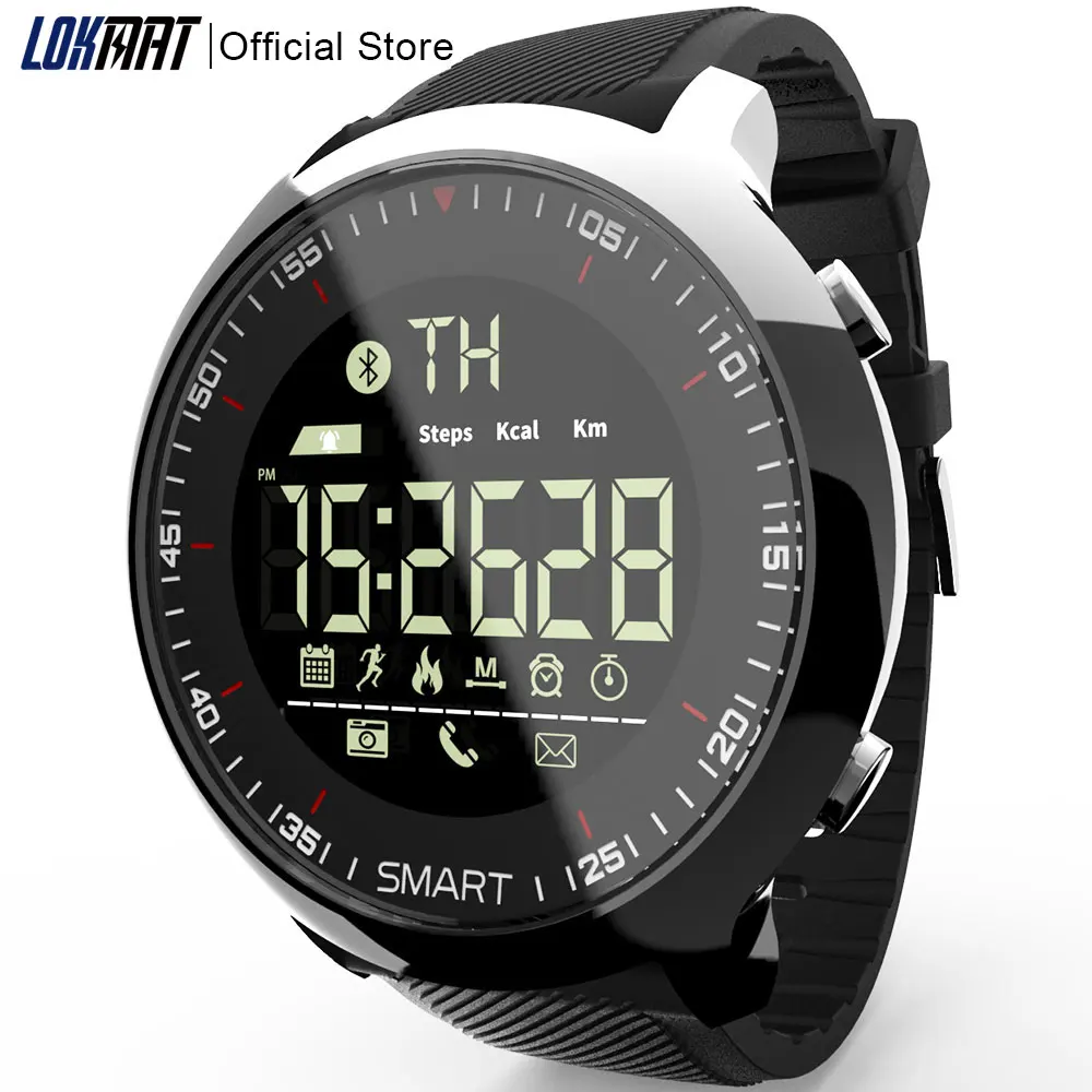 

LOKMAT Smart Watch Sport Waterproof pedometers Message Reminder Bluetooth Outdoor swimming men smartwatch for ios Android phone