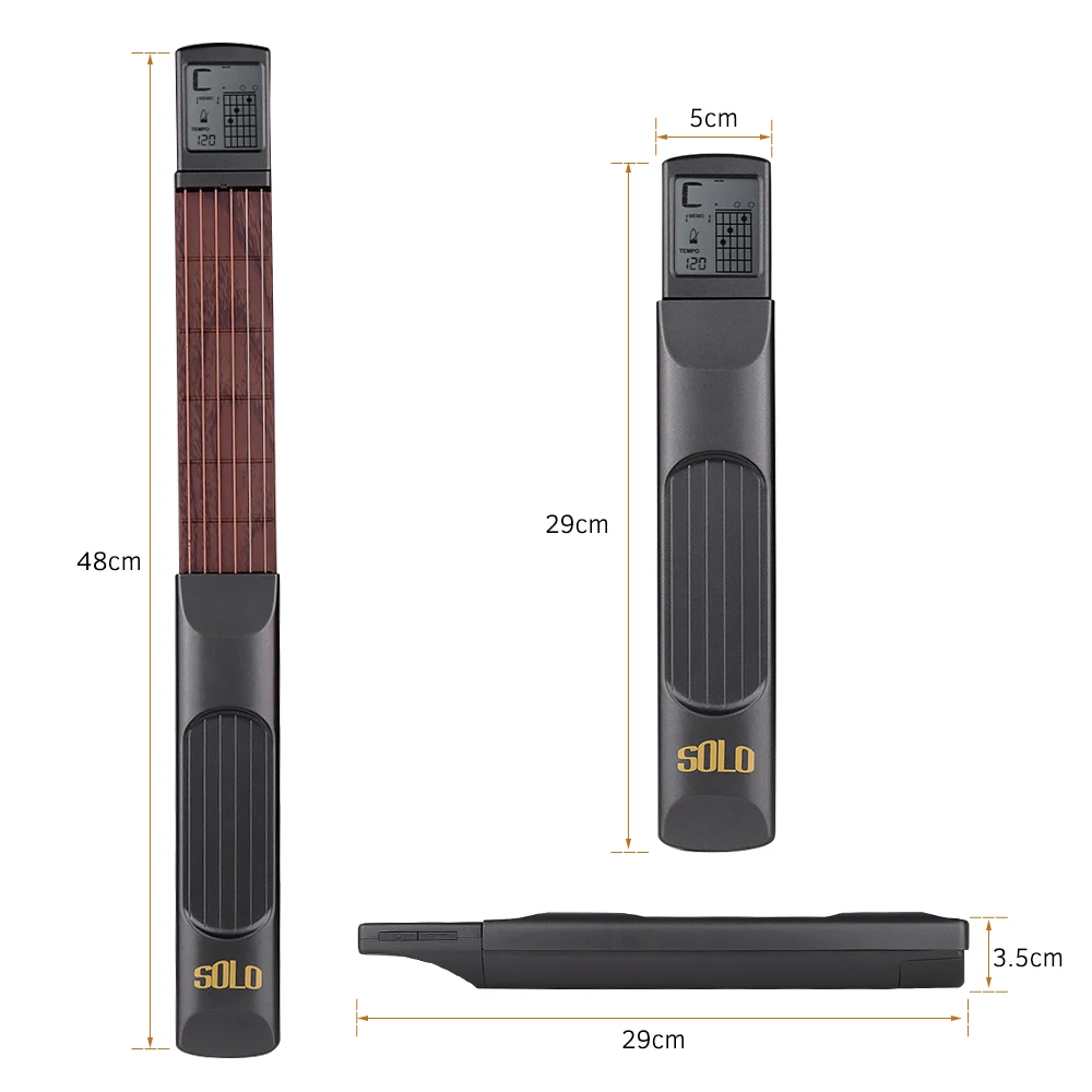 Портативный гитары аккорд тренер карман-гитара с инструментами ЖК-дисплей