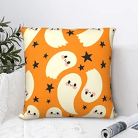 cute ghosts square pillowcase cushion cover spoof zipper home decorative polyester throw pillow case home simple 4545cm