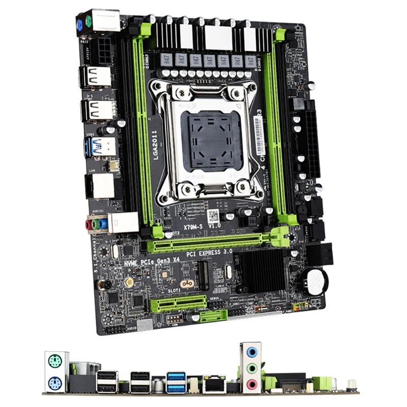

A9LC BTC X79M-S Micro Miner Motherboard NVME M.2 Interface for CPU Set DDR3 * 4 Memory Slot Low Power LGA 2011