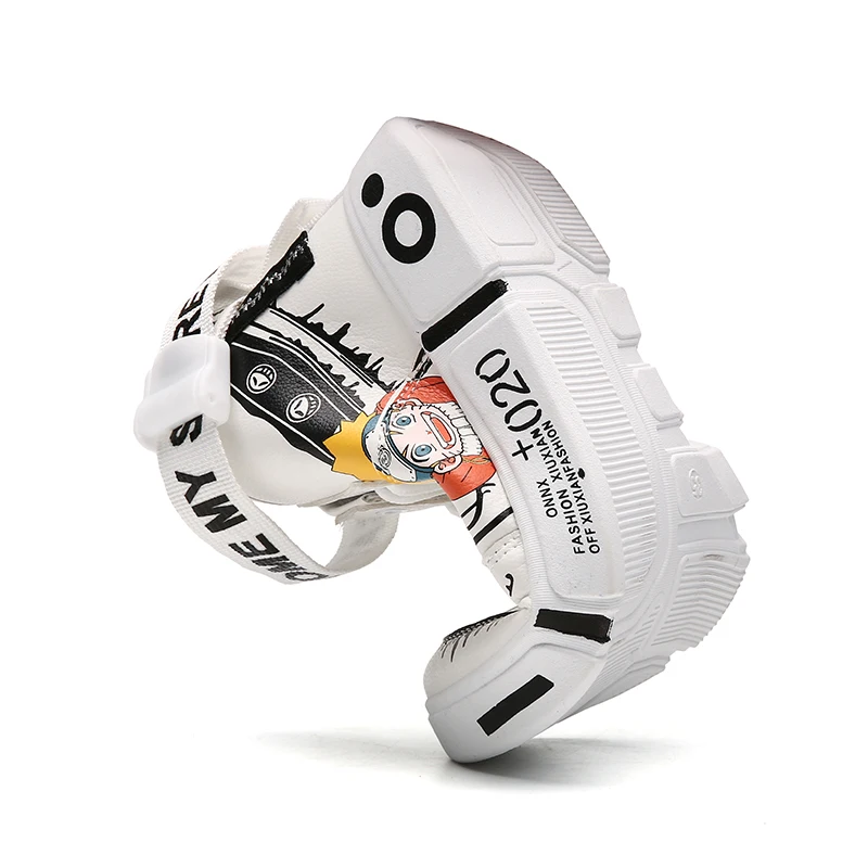 

Fashion Kids Sneakers High Top Leather Hip Hop Shoes For Children Comfortable School Skateboard Sneakers Toddlers Boys Shoes