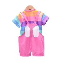 new summer kids fashion clothes children girls striped t shirt shorts 2pcssets baby infant clothing toddler cotton tracksuits
