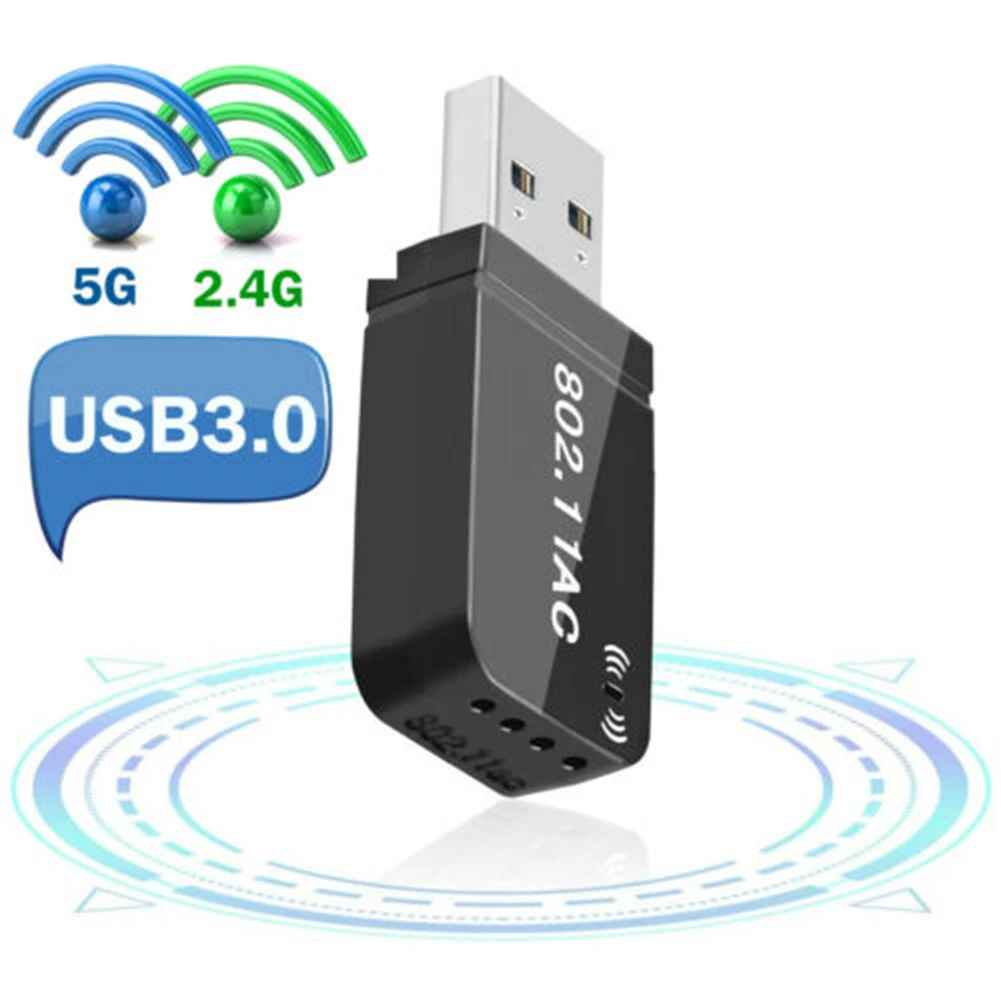 

USB WiFi Wireless AC1200 Mbps Adapter Dongle USB 3.0 Networks Card Portable for PC Laptop ND998