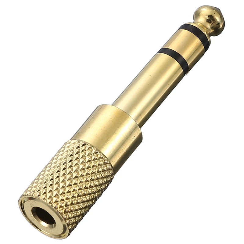 2 шт. позолоченный штекер 6 35 мм 3-полюсная стерео ШТЕПСЕЛЬНАЯ ВИЛКА на 3 5