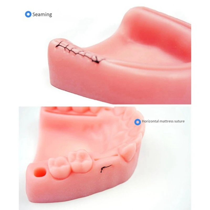 

Skin- Oral Suture Training Module Kit Portable Silicone Pad-Threads and Needle-Stainless Tool
