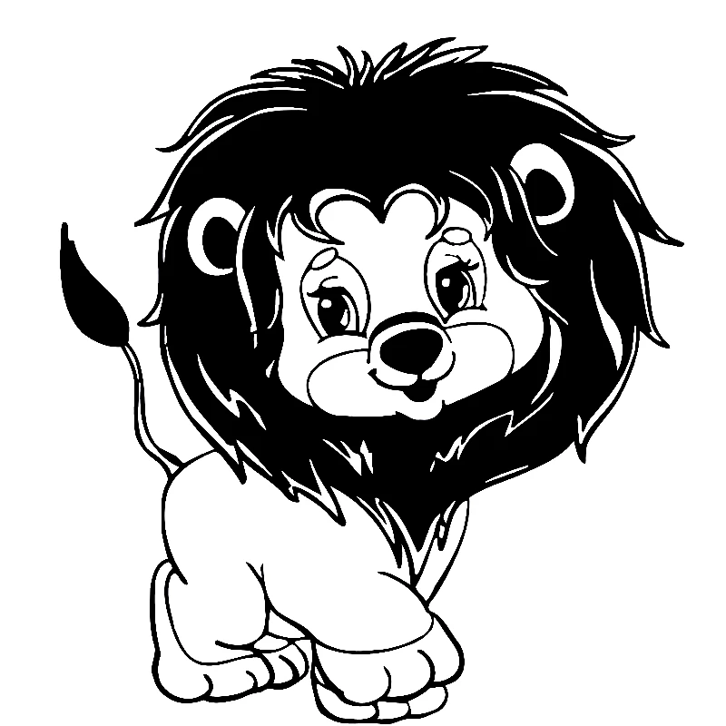 Наклейки для автомобиля Wild Mighty Lion водостойкие виниловые наклейки кузова 17 см *