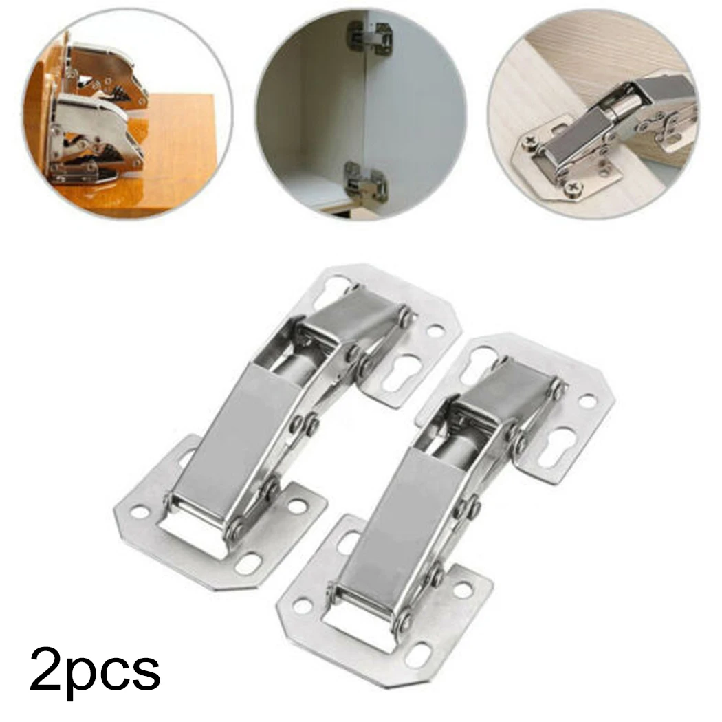 

2Pcs/set Hinges 90 Degree 3 Inch Easy Mount Concealed Cabinet Sprung Door
