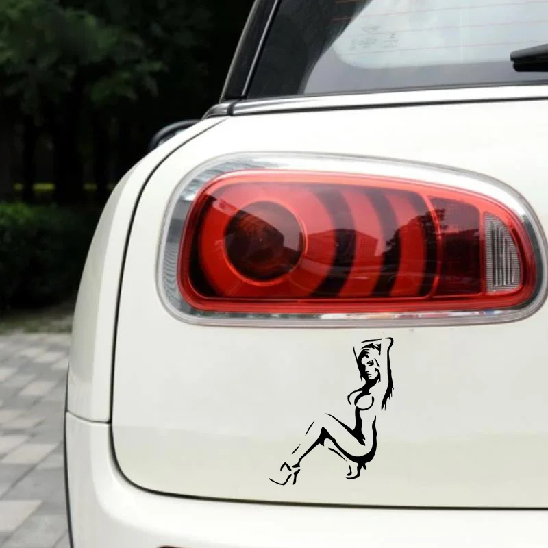

Car Sticker Viny 13*16CM Beautiful Girl Silhouette Of Funny 3D Stickers and Decals Sticker On Car Styling