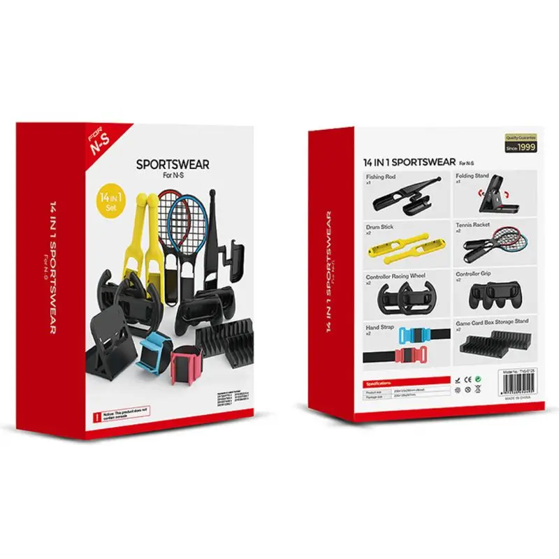

14 Pcs/Set Sportwear for Switch Tennis Racket Hand Strap Game Console Accessory 35EA