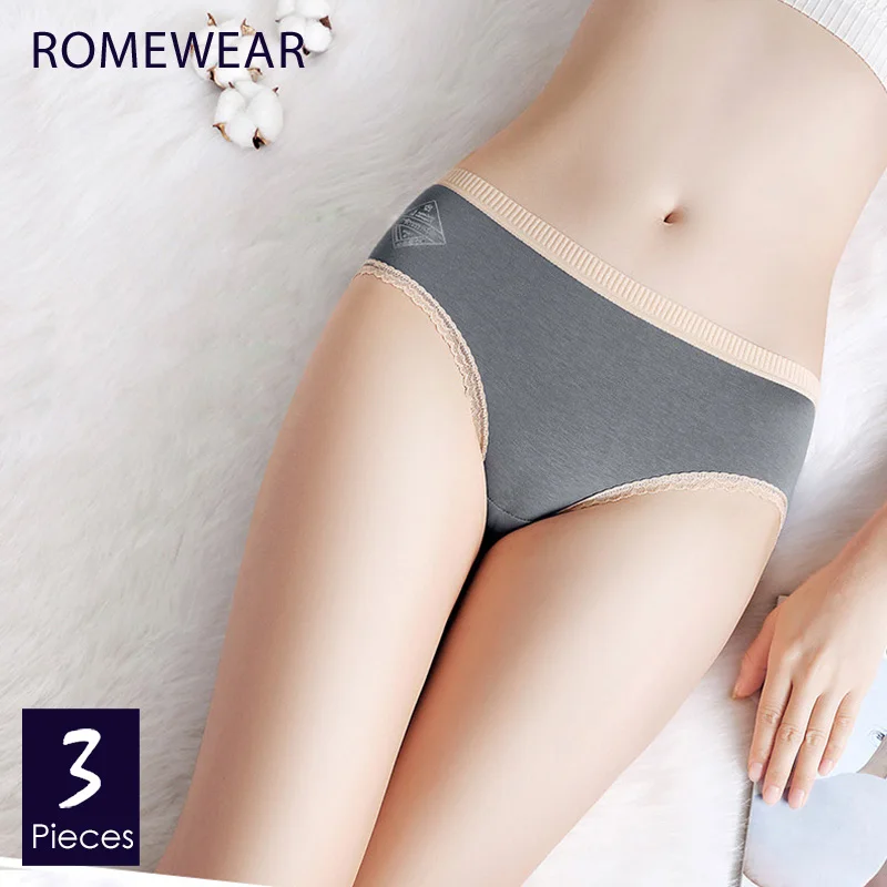 Трусики женские бесшовные кружевные 3 шт./лот|Женские трусики| |
