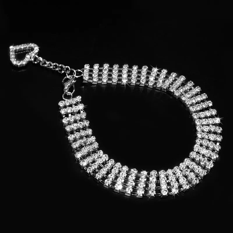 Ошейник для собак с подвеской в форме сердца элегантный аксессуар маленьких и средних чихуахуа Йорка 3