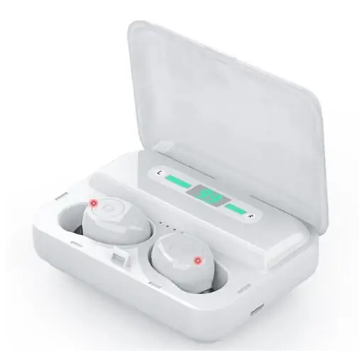 white double Bluetooth наушники в ухо TWS наушники Bluetooth спорт для Iphone игровая гарнитура шум отмена True WWireless наушники с микрофоном - Color: white double