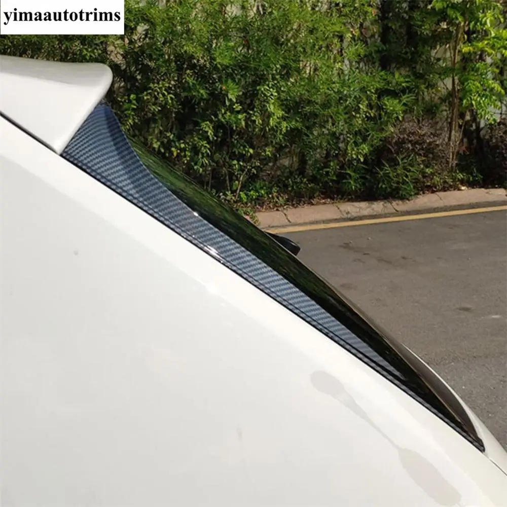 

Rear Window Side Anti-Scratch Protection Strip Cover Trim Carbon Fiber Look / Black Exterior For VW Volkswagen Polo 2019 - 2021