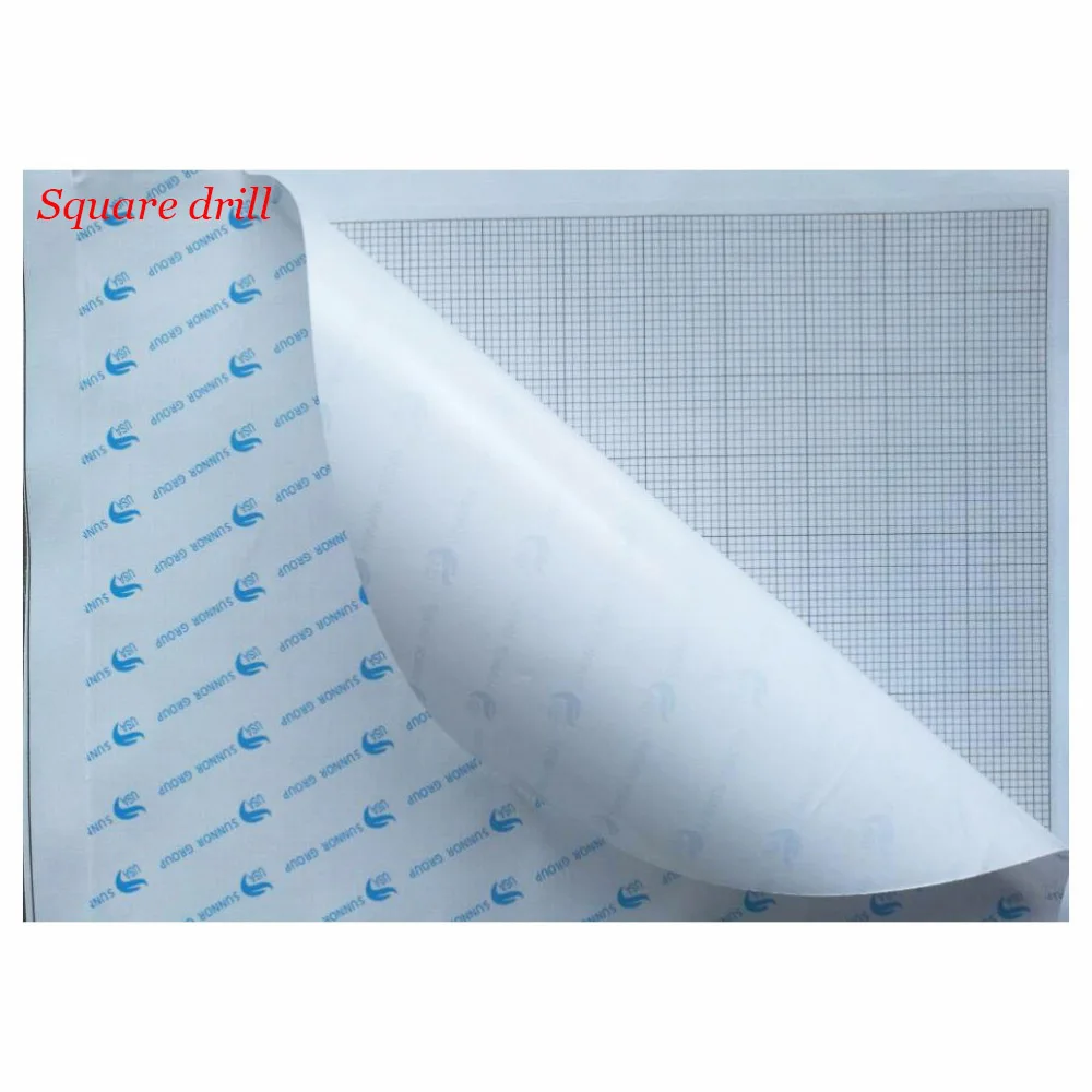 

"Blank Grid" Diamond Embroidery Empty Canvas Square/Round With Markings Canvas With Glue Diamond Painting Adhesive Accessories