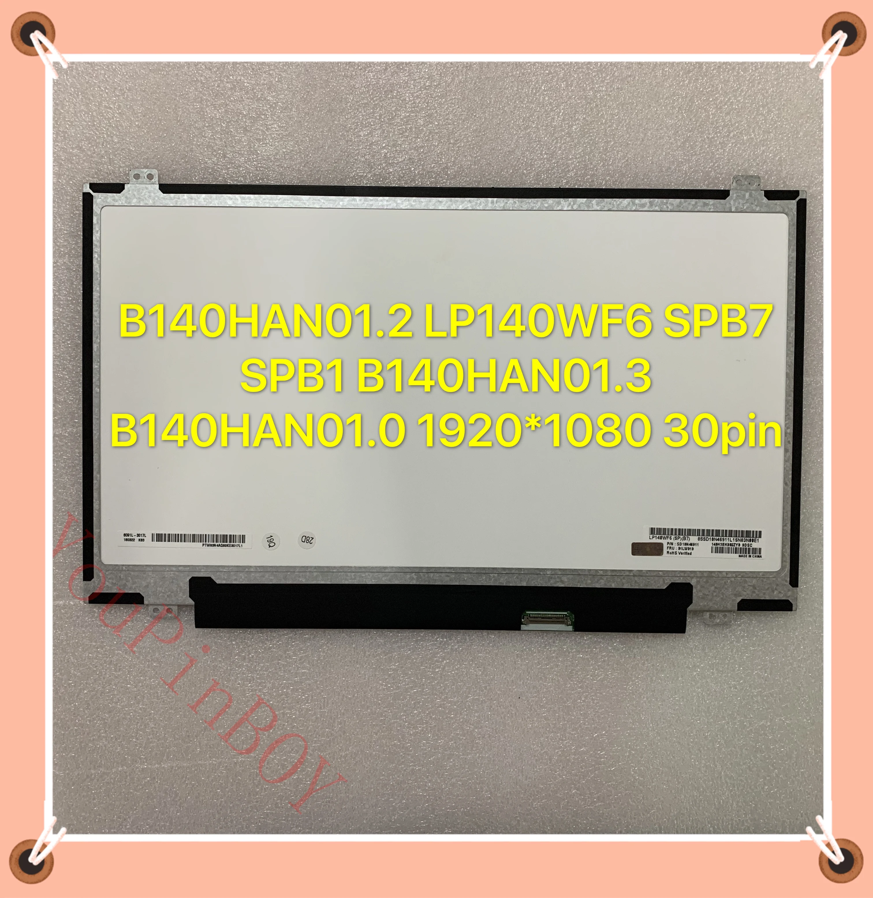 Оригинальный 14 &quotB140HAN01.2 LP140WF6 SPB7 SPB1 B140HAN01.3 B140HAN01.0 LED 1920X1080 30pin для Lenovo Y40 E440 T450 T440P T440S