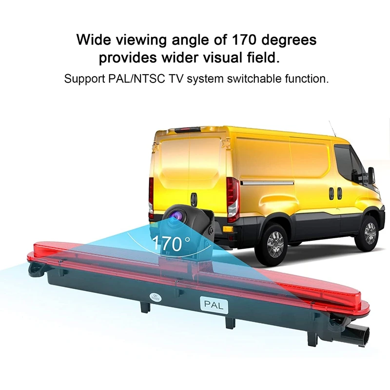 

Brake Light Reverse Camera Rear Backup Camera Brake Light Camera 1/3 PC4089 with PAL/NSTC for IVECO Daily 2015-2017