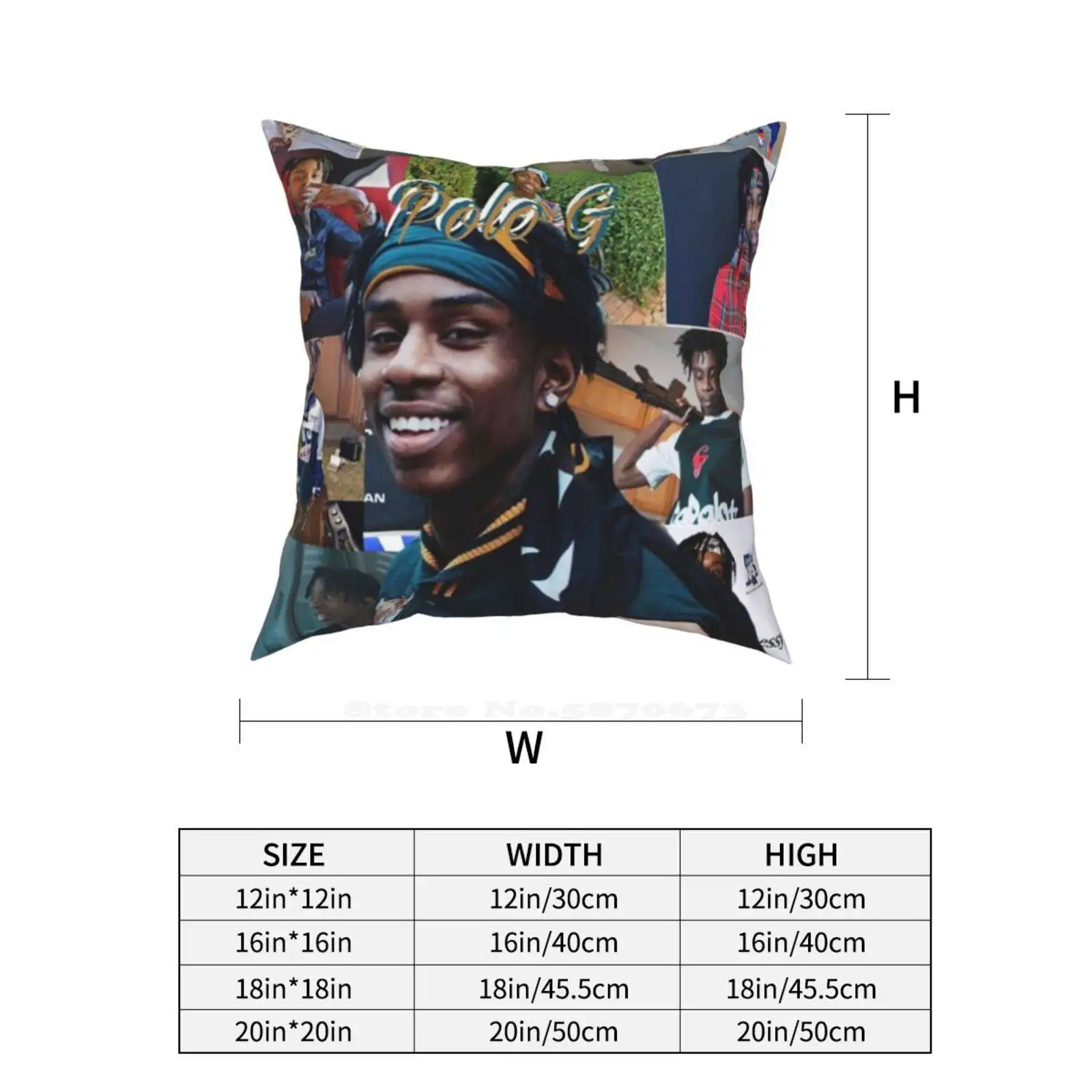 Модная стильная наволочка Polo G для спальни и офиса музыкальный хип-хоп рэпер рэп