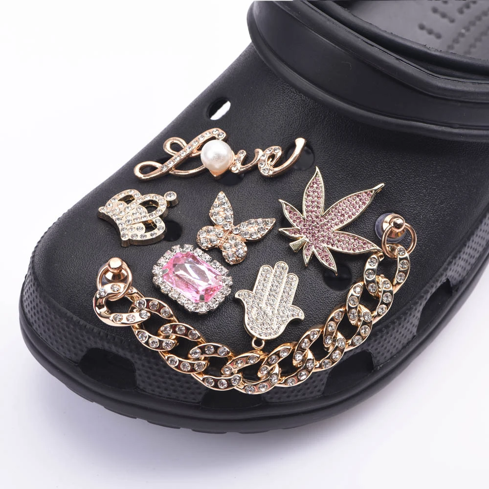 Брендовые дизайнерские подвески Croc аксессуары Bling Стразы подарок для девочки