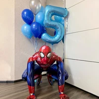 8pcs marvel spiderman balloons set superhero blue latex pearl baloons kids gifts birthday baby shower baptism party globos