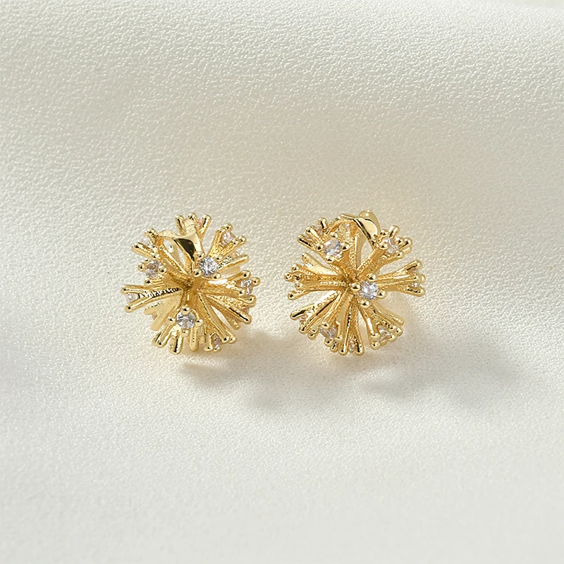 Супер блестящие фейерверки циркониевый шар покрытый медью 18 К настоящий золотой