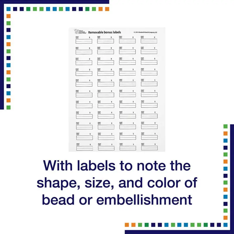 

Bead storage solution 82 pieces compact storage box with lid
