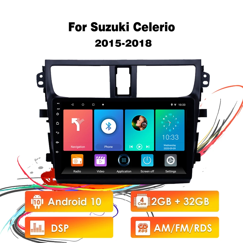 

Eastereggs for Suzuki Celerio 2015-2018 9 inch 2 din Android 10 RDS DSP Car Multimedia player Car Radio GPS Navigation BT WIFI