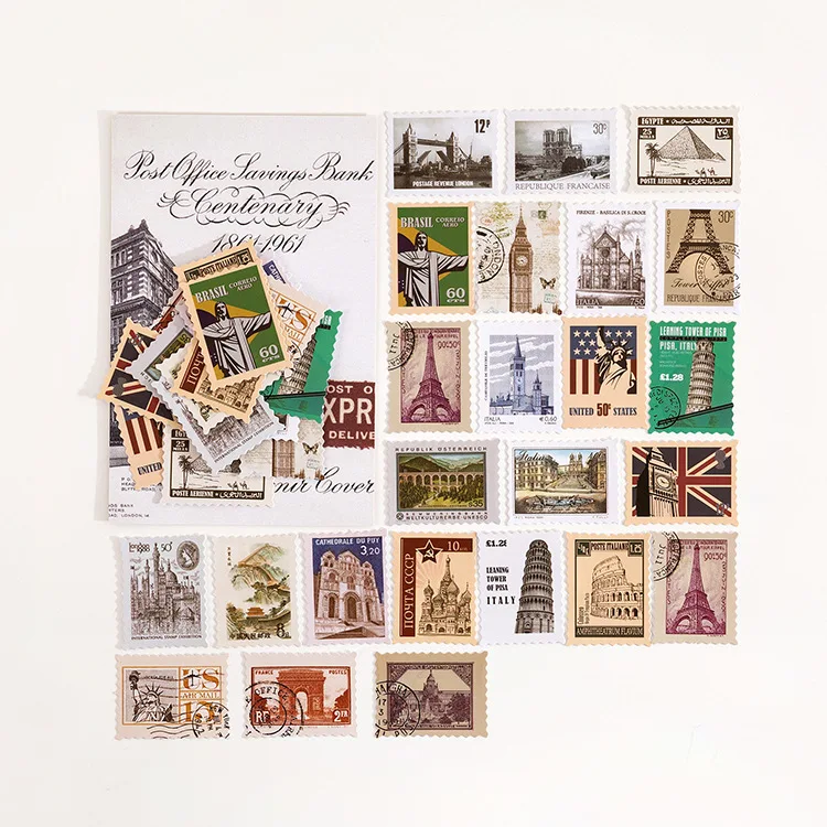 

Набор наклеек Mengtai для скрапбукинга в стиле ретро