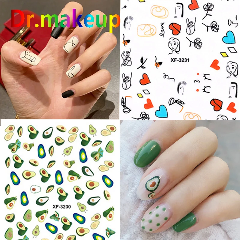 1 лист горячей продажи переводные наклейки для ногтей авокадо билли айлиш Дейзи