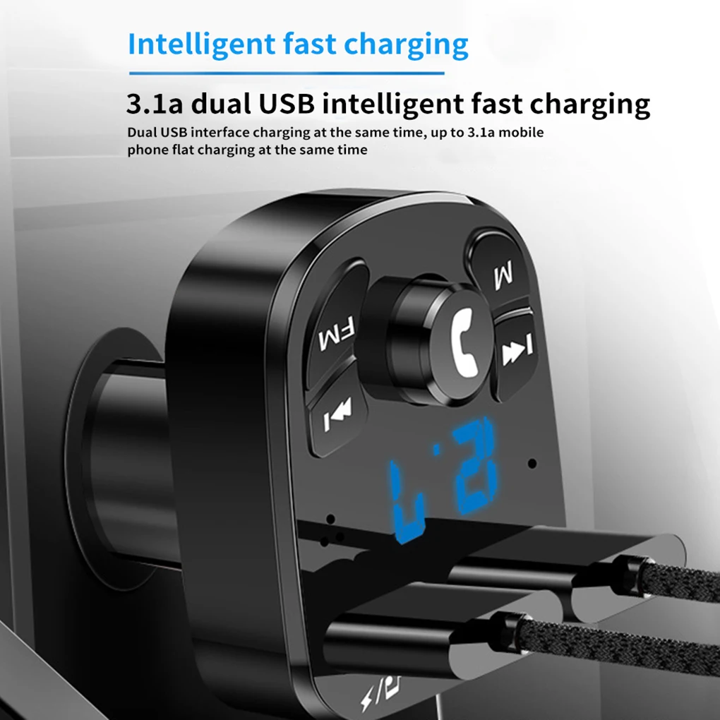 Bluetooth беспроводной автомобильный комплект громкой связи FM-передатчик USB